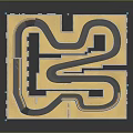 Modern Miniature Race Track Design With Curved Paths Island Sections And Facilities