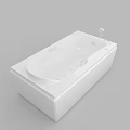 Sleek Modern White Bathtub With Chrome Faucet And Smooth Surface 3d model