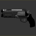 modern tactical revolver revolver revolver pistol 3d model