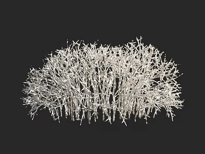 Artistic White Arbor With Dense Bare Branches On Black Background 3d model