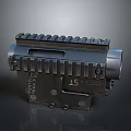 Tactical Weapon Scope Mount With Metal Rail System And 1.5 Marking Design 3d model