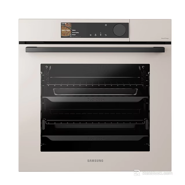 Modern Samsung Oven With Black Glass Door And Digital Control Panel 3d model 