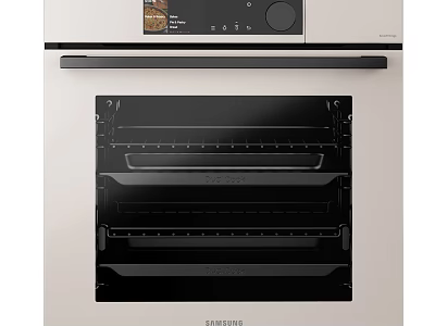Modern Samsung Oven With Black Glass Door And Digital Control Panel 3d model