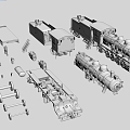 old train locomotive steam train 3d model