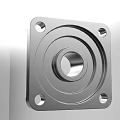 Industrial Square Flange Bearing Housing With Cylindrical Inner And Metal Mounting Holes