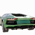 Green Lamborghini Luxury Sports Car With Sleek Exterior And Alloy Wheels