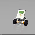 Smart Mobile Furniture With White Body Green Screen And Black Wheels Design