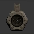 Futuristic Metal Mechanical Components With Silver Black Structure And Tech Design