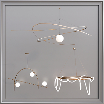 Light Luxury Chandelier 3d model