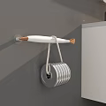 Modern Wall Mounted Shoe Cabinet With Metal Hooks And Sleek White Finish