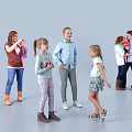 Group of People With Children And Adults Playing And Interacting Casually