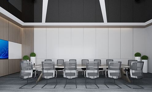 Modern Meeting Room Meeting Table and Chair 3d model