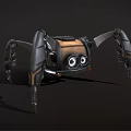 Steampunk Mechanical Spider With Wooden Body Metal Legs And Large Eyes