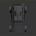 Gray Armored Tank Design With Cannon Reinforced Body And Windows