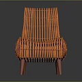 Stylish Orange Woven Lounge Chair with Modern Design and Slim Legs for Contemporary Interiors
