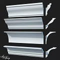 White Decorative Architectural Components With Various Design Styles For Interior Decoration