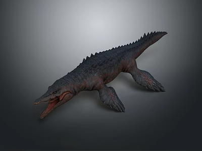 Detailed Aquatic Animal 3D Model Featuring Sharp Teeth Open Mouth And Scaly Skin 3d model