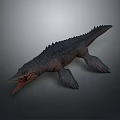Detailed Aquatic Animal 3D Model Featuring Sharp Teeth Open Mouth And Scaly Skin