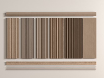 Wall board Grille board Great wall board Decorative board Wood veneer Background board Wood grid 3d model