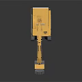Yellow Construction Utility Vehicle with Heavy Duty Tracks and Large Excavator Bucket