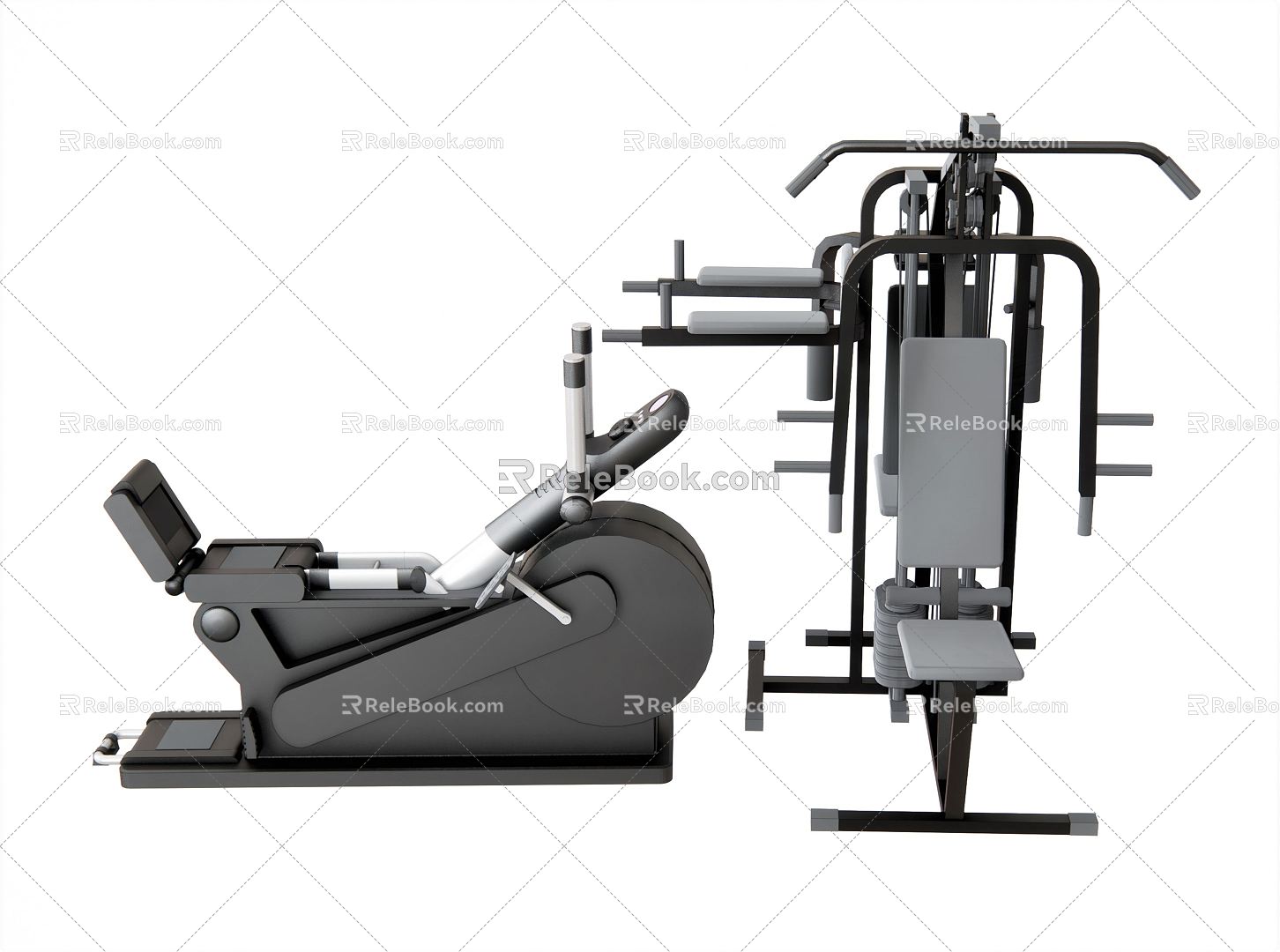 Modern Fitness Equipment Treadmill Lifting Machine 3d model