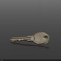 Stainless Steel Hardware Tool Key With Shiny Surface And Black Background
