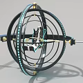 Industrial Equipment With Multiple Black Rings Golden Connectors And Precision Structure