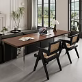Modern Desk Computer Desk Large Board Table Horizontal Hall Table 3d model
