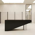 Modern Clothing Store Interior With Minimalist Design Metal Racks And Large Mirror