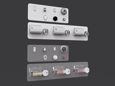 Essential Hardware Tools For Home Improvement Including Panel Components Buttons Knobs And Connectors 3d model