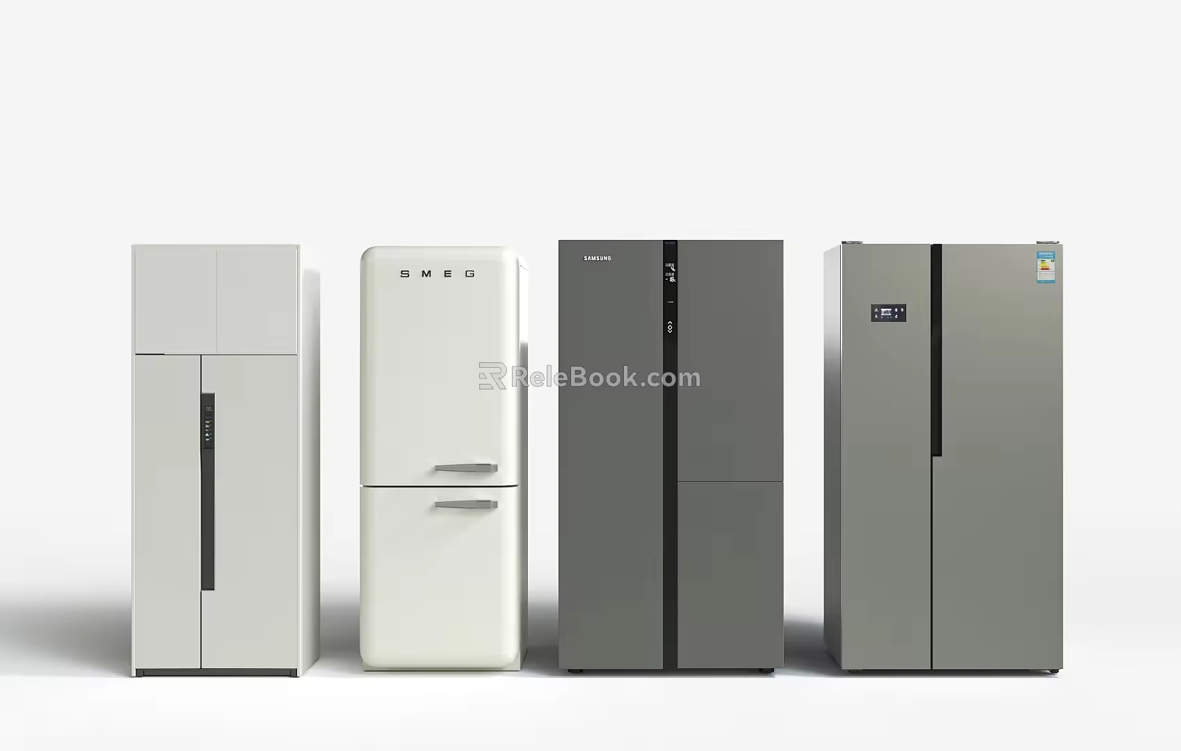 Modern refrigerator home appliance refrigerator combination 3d model
