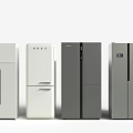 Modern refrigerator home appliance refrigerator combination 3d model