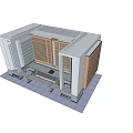 modern library building 3d model