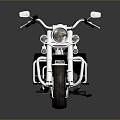 Classic Black Cruiser Motorcycle With Chrome Accents And Shiny Finish On Gray Background