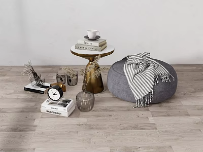 Modern sofa stool cushion pedal sofa stool 3d model