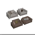 Modern Single Sofa Collection With Decorative Pillows And Soft Upholstery Designs 3d model