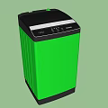 Two Modern Green Washing Machines with Sleek Exterior and Digital Control Panels