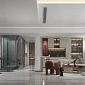 Modern Basement Interior With Fitness Equipment Sofa Seating And Storage Cabinets