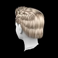 3D Human Head Model With Blonde Short Hair And Detailed Facial Features