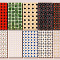 Chinese Traditional Pattern Tile Plum Brick Seamless Tile Small Tile 3d model