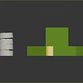 Stacked Green 100 Dollar Bills With Yellow Bands And Coin Stacks