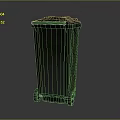 Gray Wheeled Household Trash Can With Lid Durable Plastic For Home Use