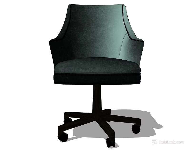 Modern Office Chair With High Back Armrests And Swivel Wheels Design 3d model 