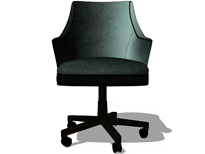Modern Office Chair With High Back Armrests And Swivel Wheels Design 3d model