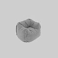 Gray Fabric Bean Bag Sofa Stool With Comfortable Modern Design For Living Room
