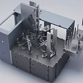 Industrial Equipment With Metal Frame And Precision Mechanical Components