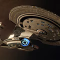 Detailed Star Trek Spaceship Model With Disc Shaped Design And White Blue Color