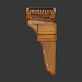 Classical Wooden Grand Piano With Curved Body And Elegant Wooden Legs