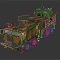 Military Camouflage Vehicle With Multi Wheels Top Antenna And Weapon System
