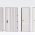 Modern Swing Doors With Various Panel Designs And Handle Options For Interior 3d model
